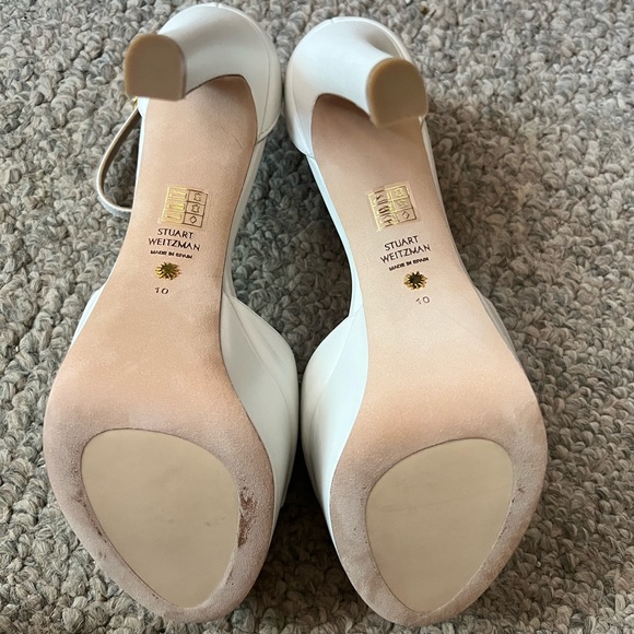 White Start Weitzman Disco Platforms - Picture 3 of 4